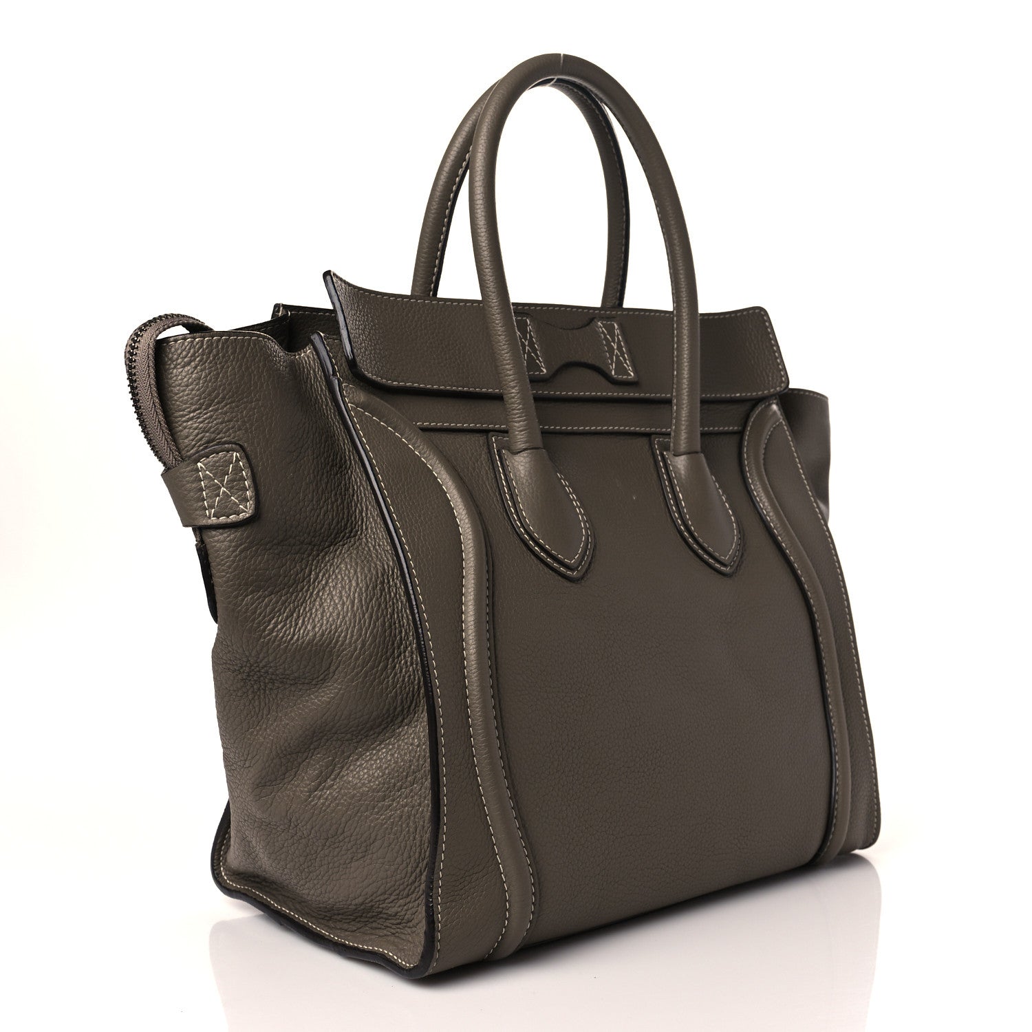 Celine Pebbled Calfskin Mini Luggage Souris 2 of 8