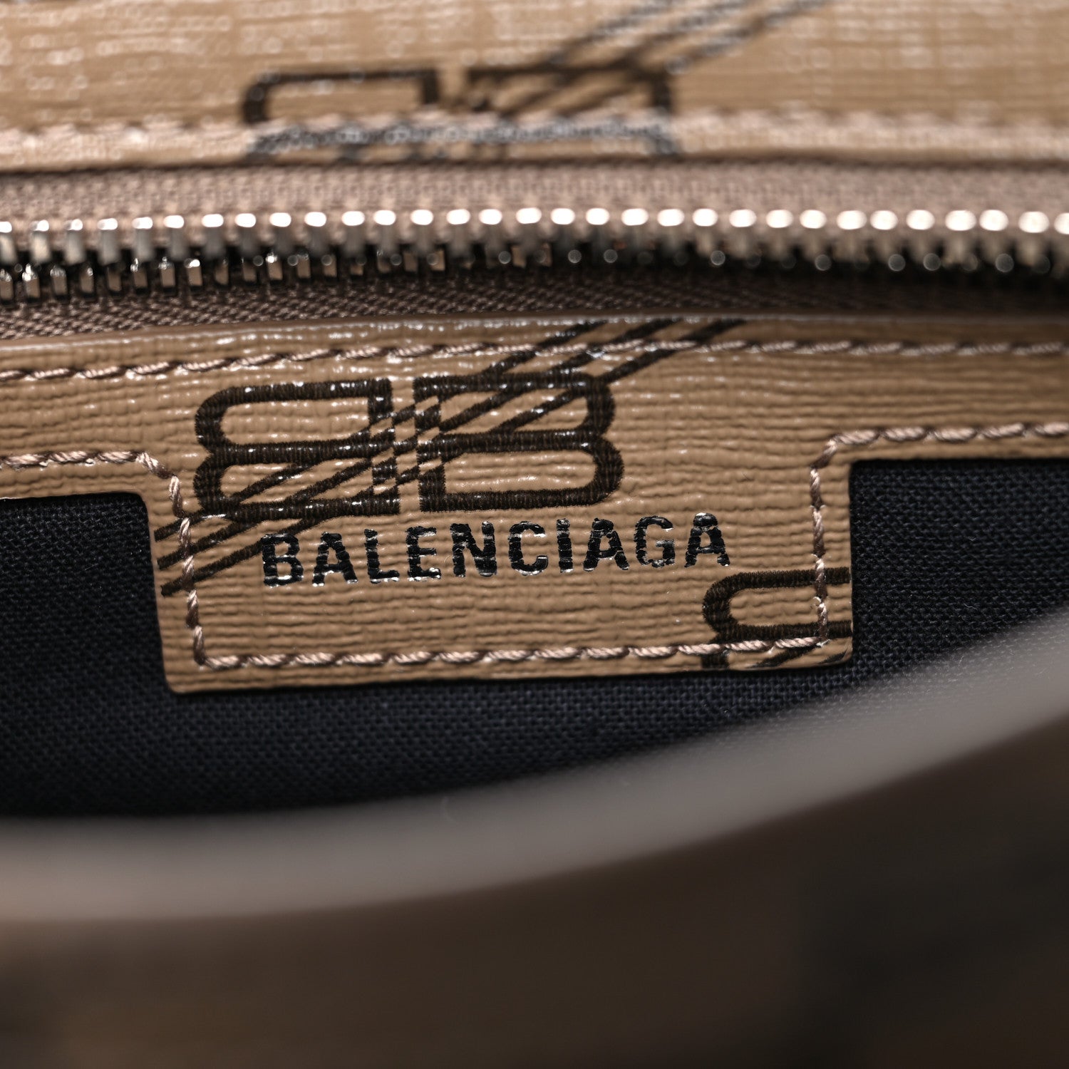 Balenciaga Coated Canvas BB Monogram Neo Cagole Handbag XS Beige Brown 6 of 11