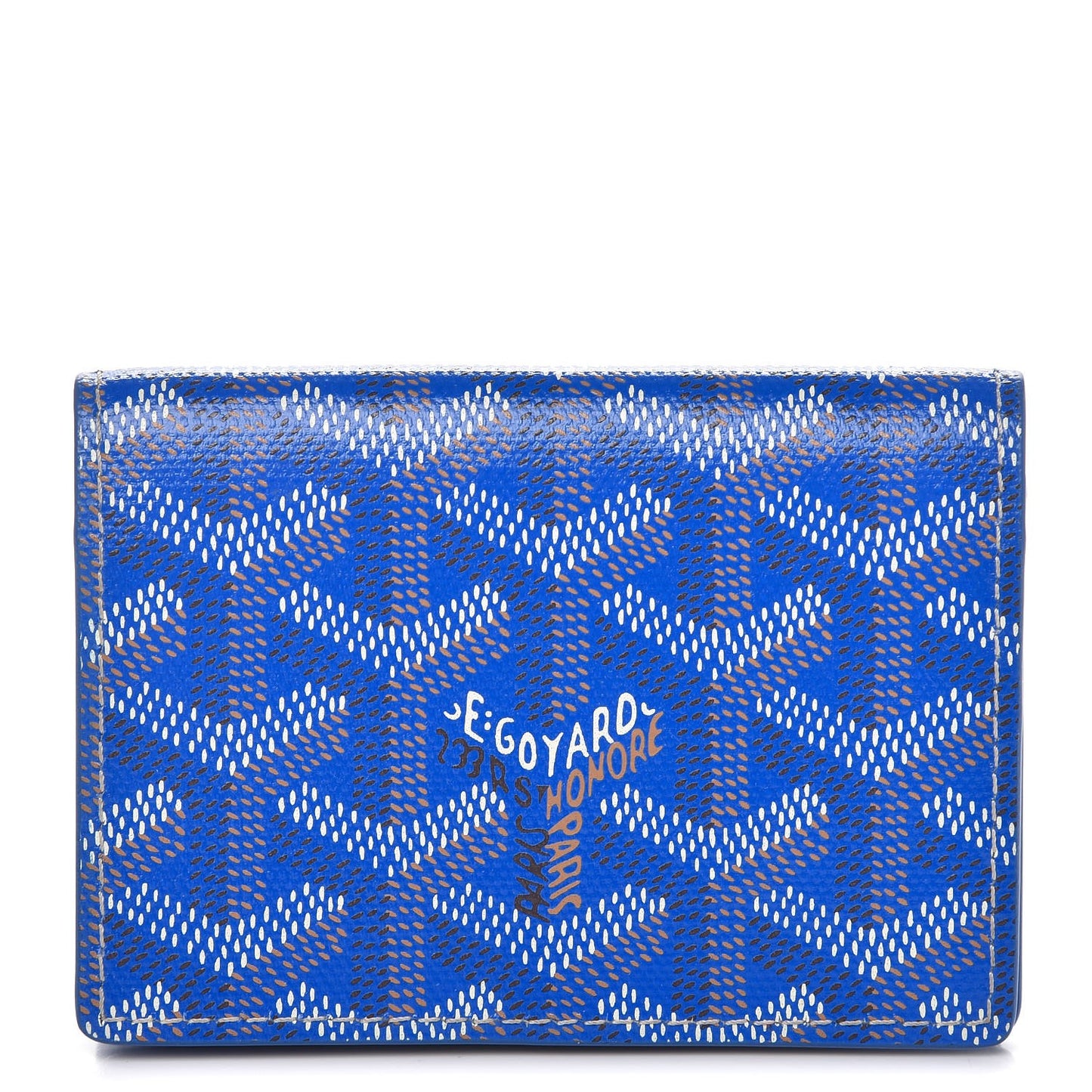 Goyardine Business Card Holder Sky Blue