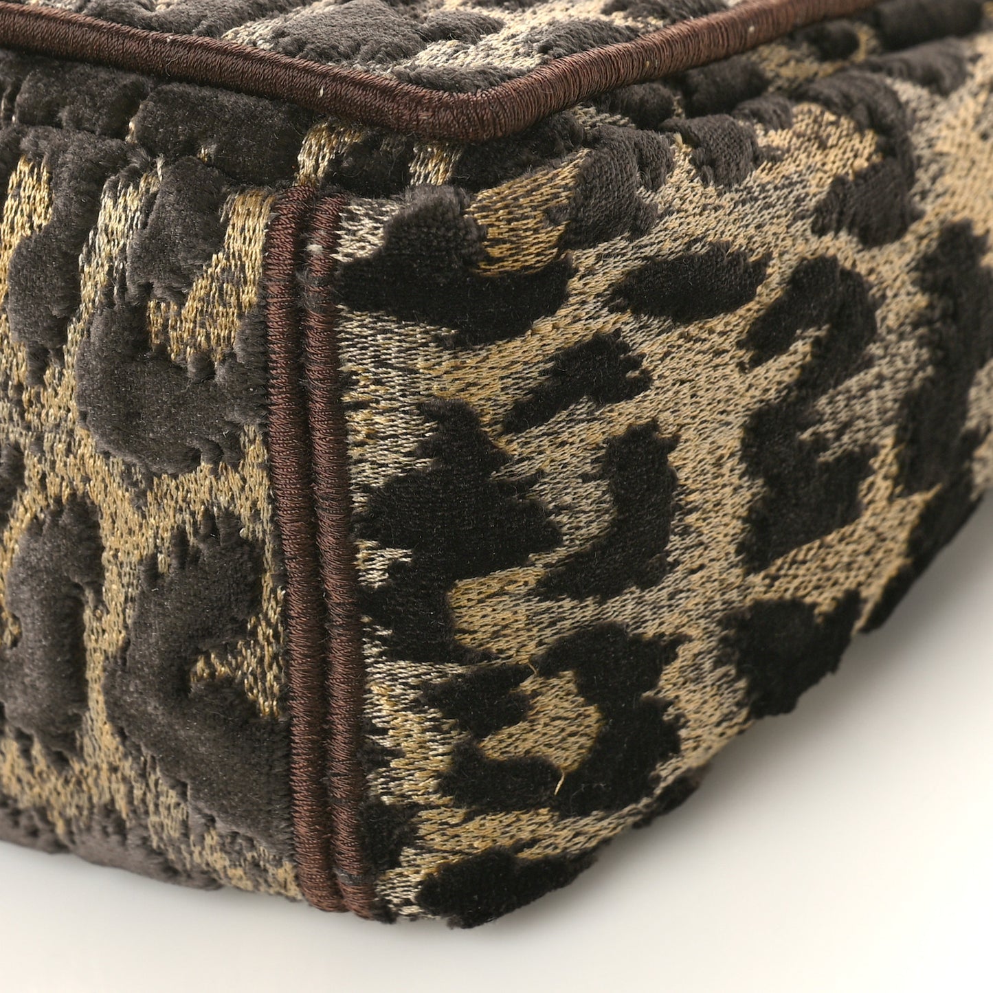 Velvet Mizza Embroidered Medium Caro Bag Beige