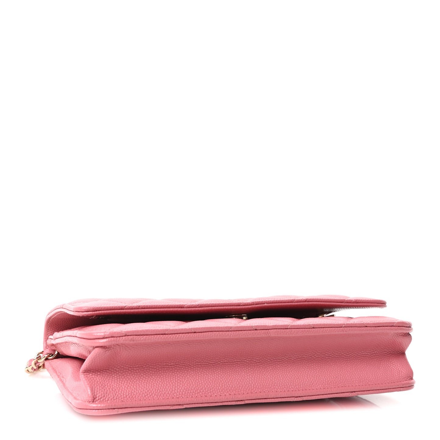 Caviar Quilted Wallet on Chain WOC Light Pink