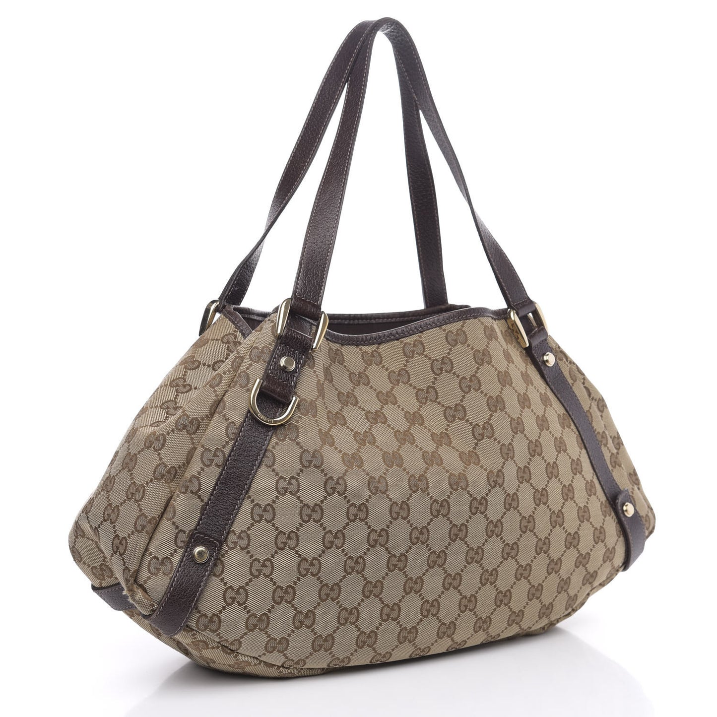 Monogram Medium Abbey Shoulder Bag Dark Brown