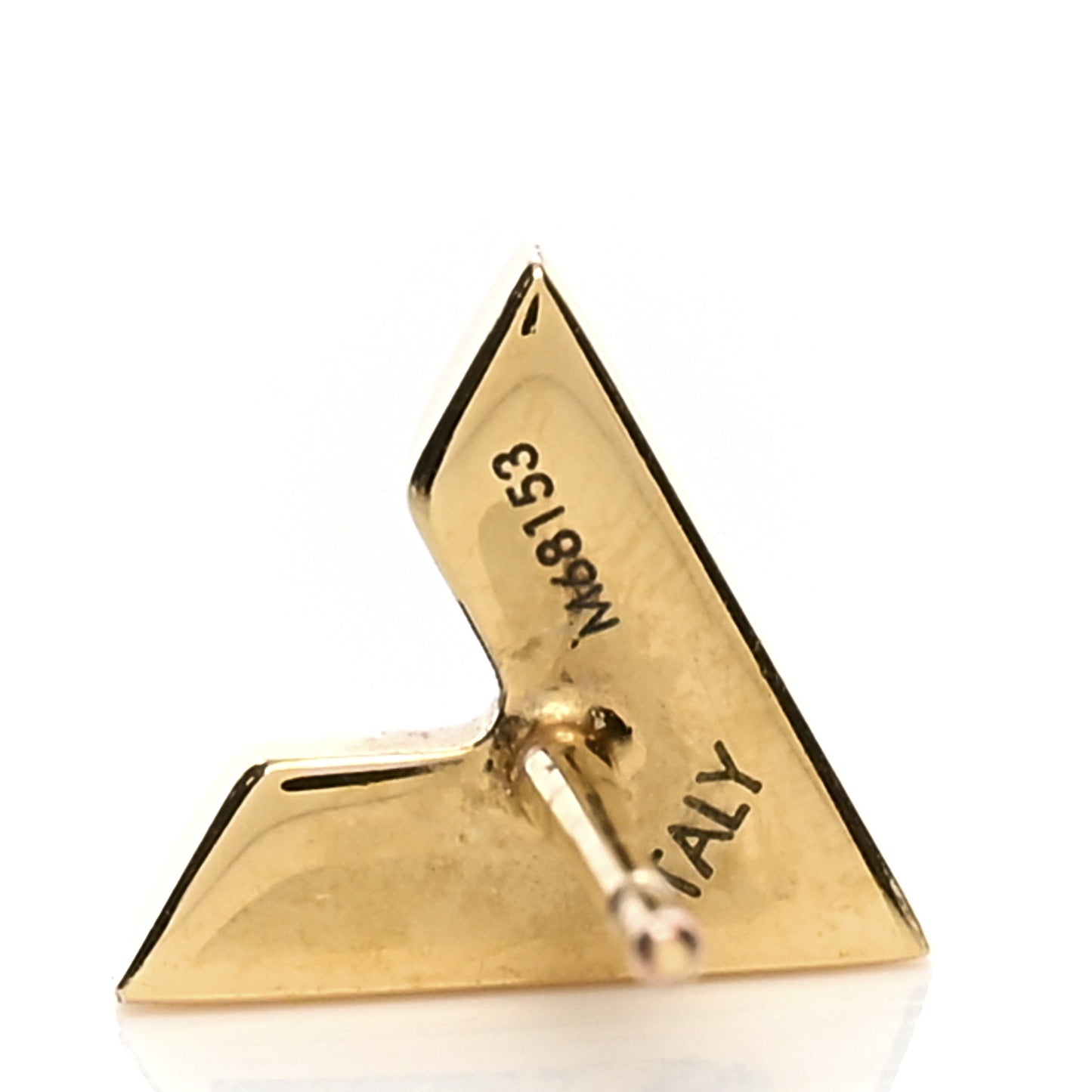 Brass Essential V Stud Earrings Gold