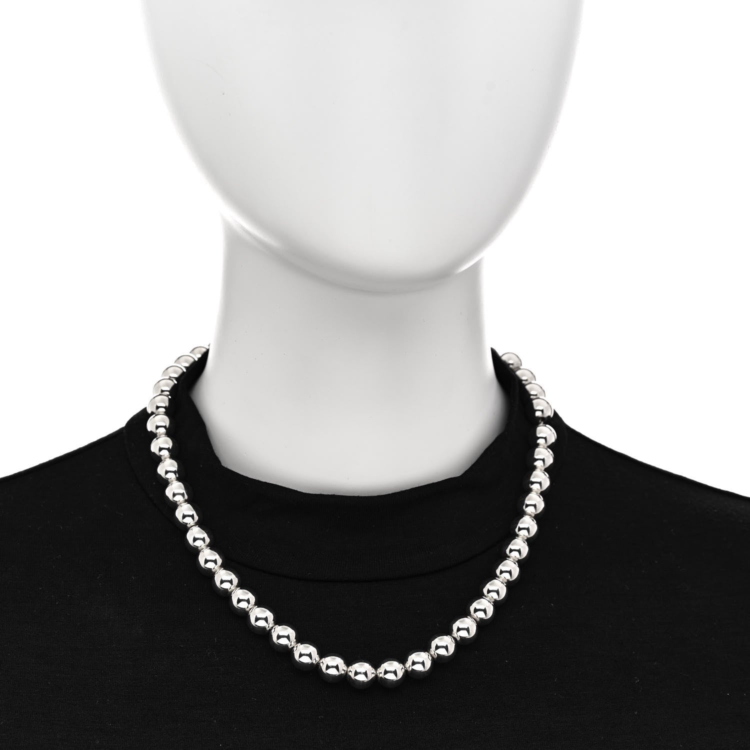 Tiffany Sterling Silver 10mm Hardwear Ball Necklace 2 of 5