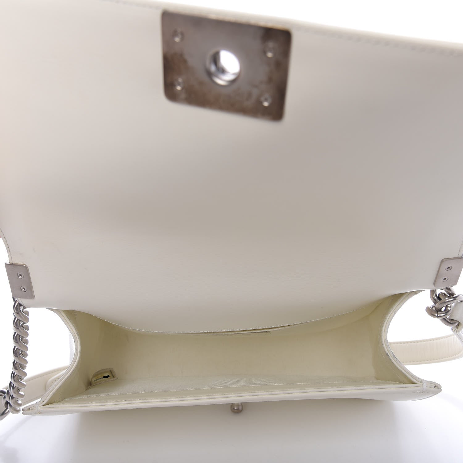 Chanel Calfskin Quilted Medium Boy Flap White 6 of 10