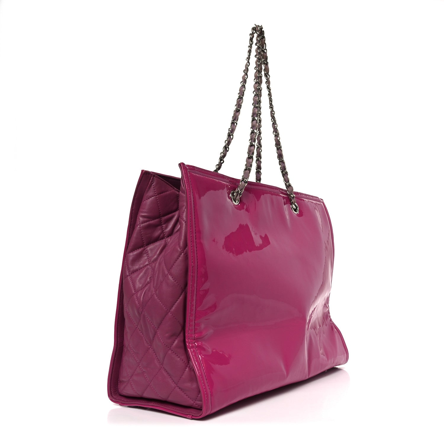 Chanel Vinyl Lipstick Tote Purple 3 of 10