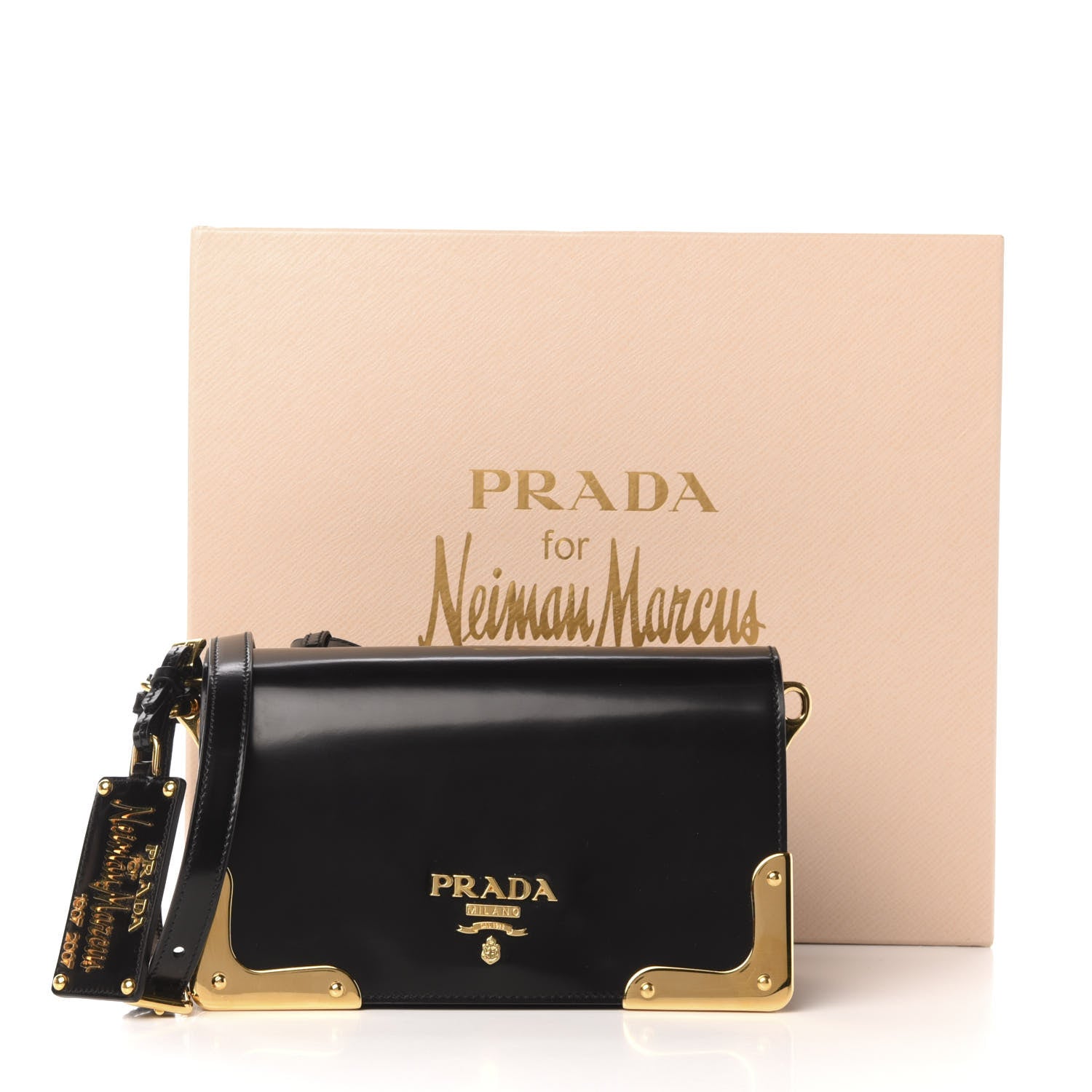 Prada Spazzolato Neiman Marcus Shoulder Bag Black 11 of 11