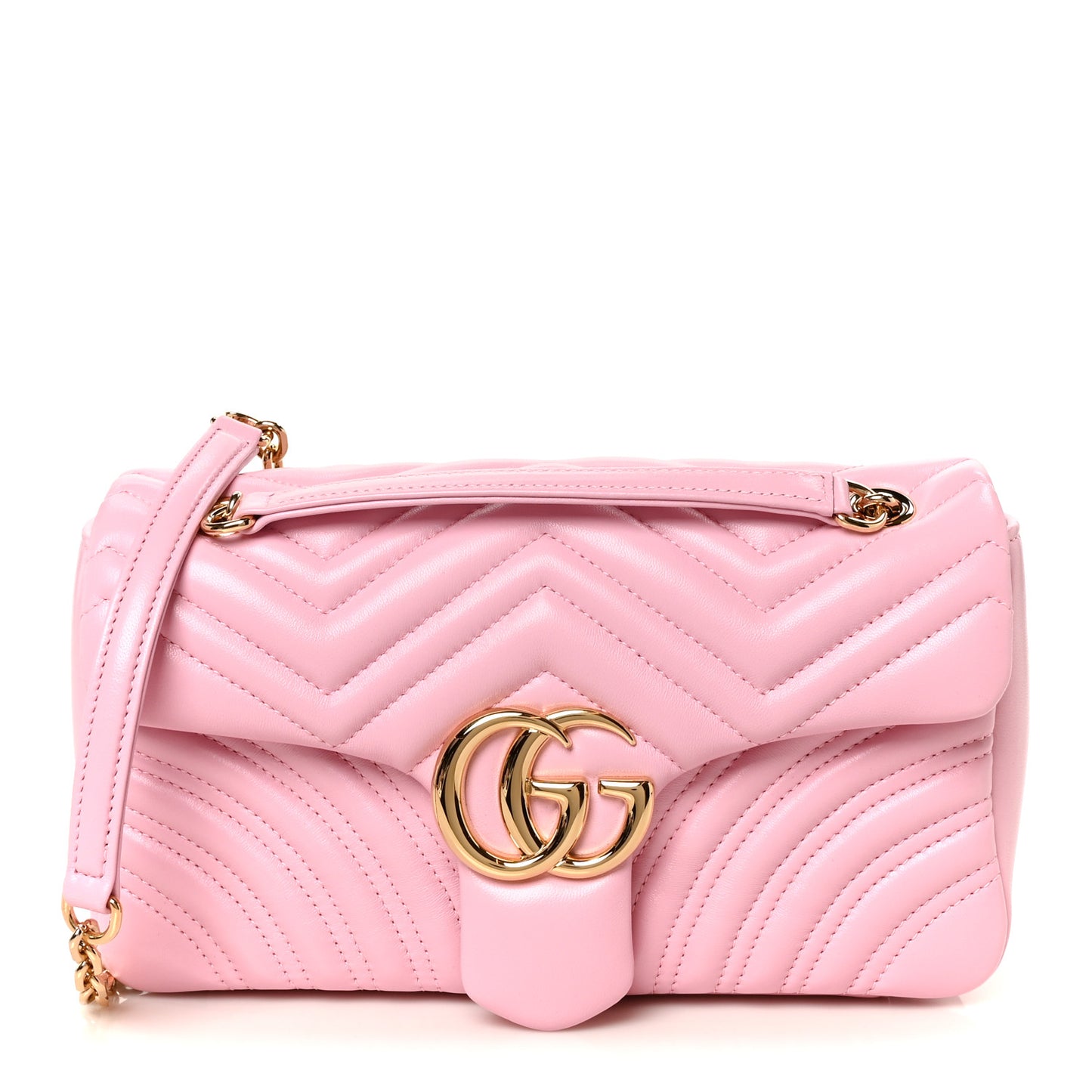 Lambskin Matelasse Medium GG Marmont Shoulder Bag Light Pink