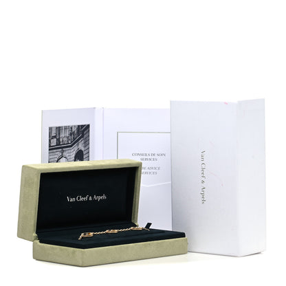 Van Cleef & Arpels 18K Yellow Gold Tiger Eye 5 Motifs Vintage Alhambra Bracelet 6 of 6