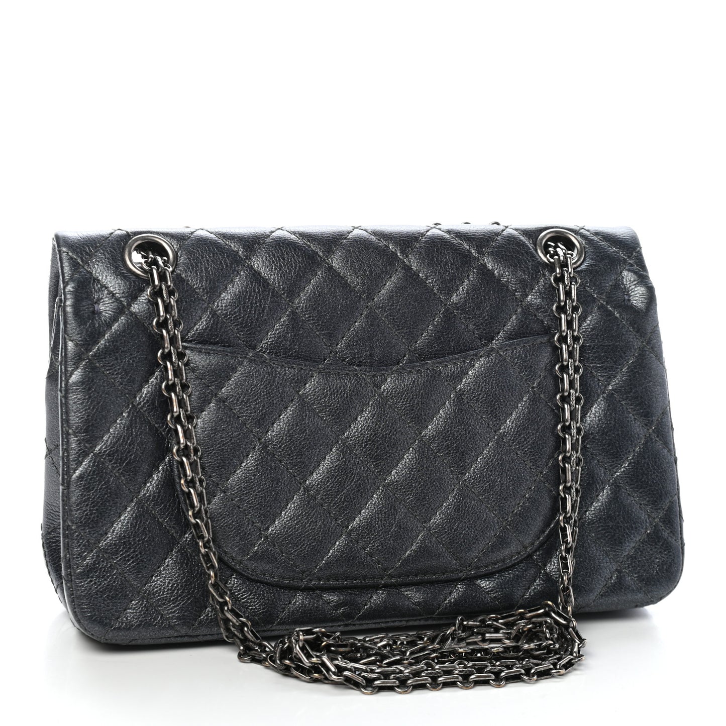 Metallic Sheepskin Quilted 2.55 Reissue 225 Flap Charcoal