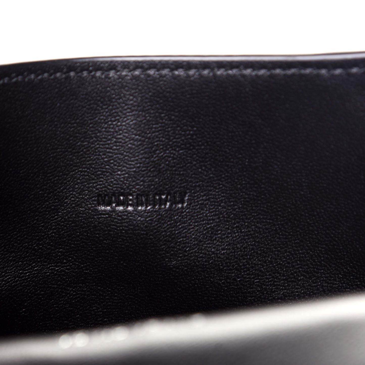 Grained Calfskin Hourglass Top Handle Bag XS Black