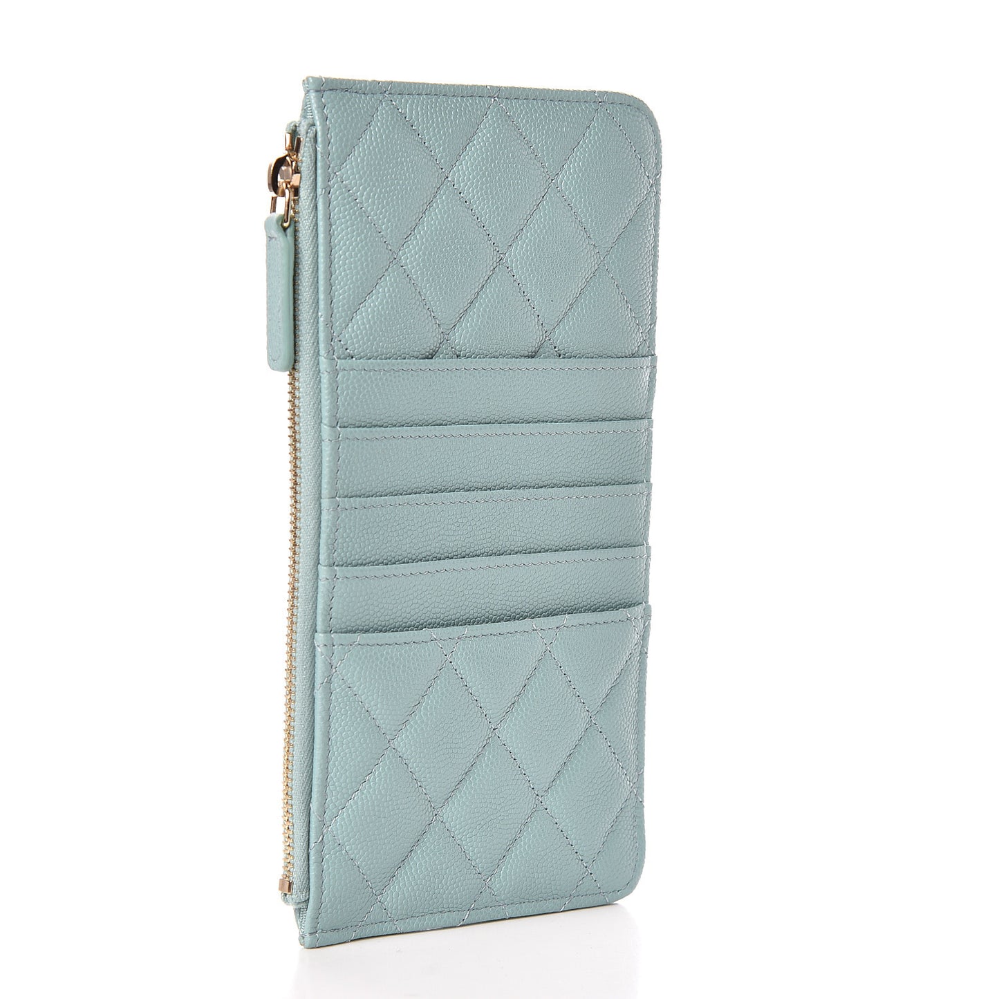 Caviar Quilted Classic iPhone Pouch Blue