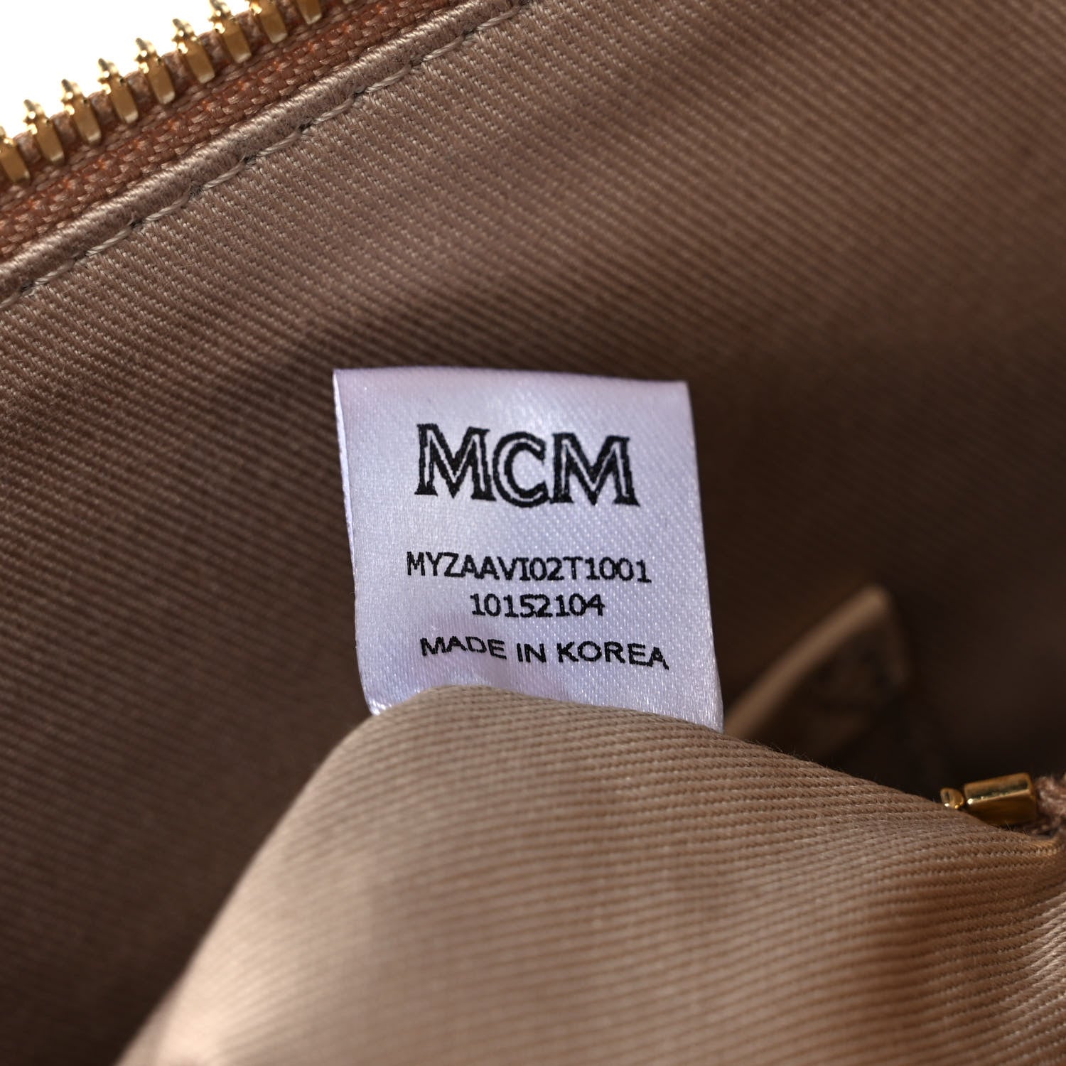 MCM Metallic Visetos Medium Crossbody Pouch Berline Gold 7 of 9