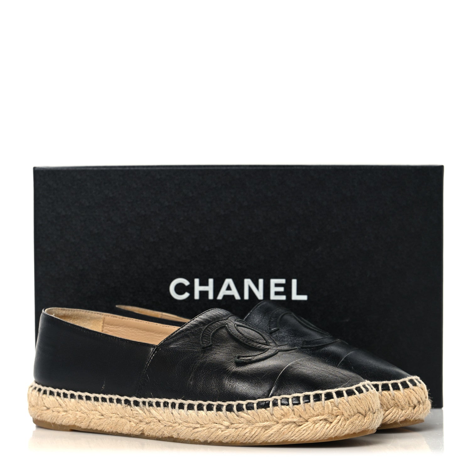 Chanel Lambskin CC Espadrilles 36 Black 1781167 – FASHIONPHILE