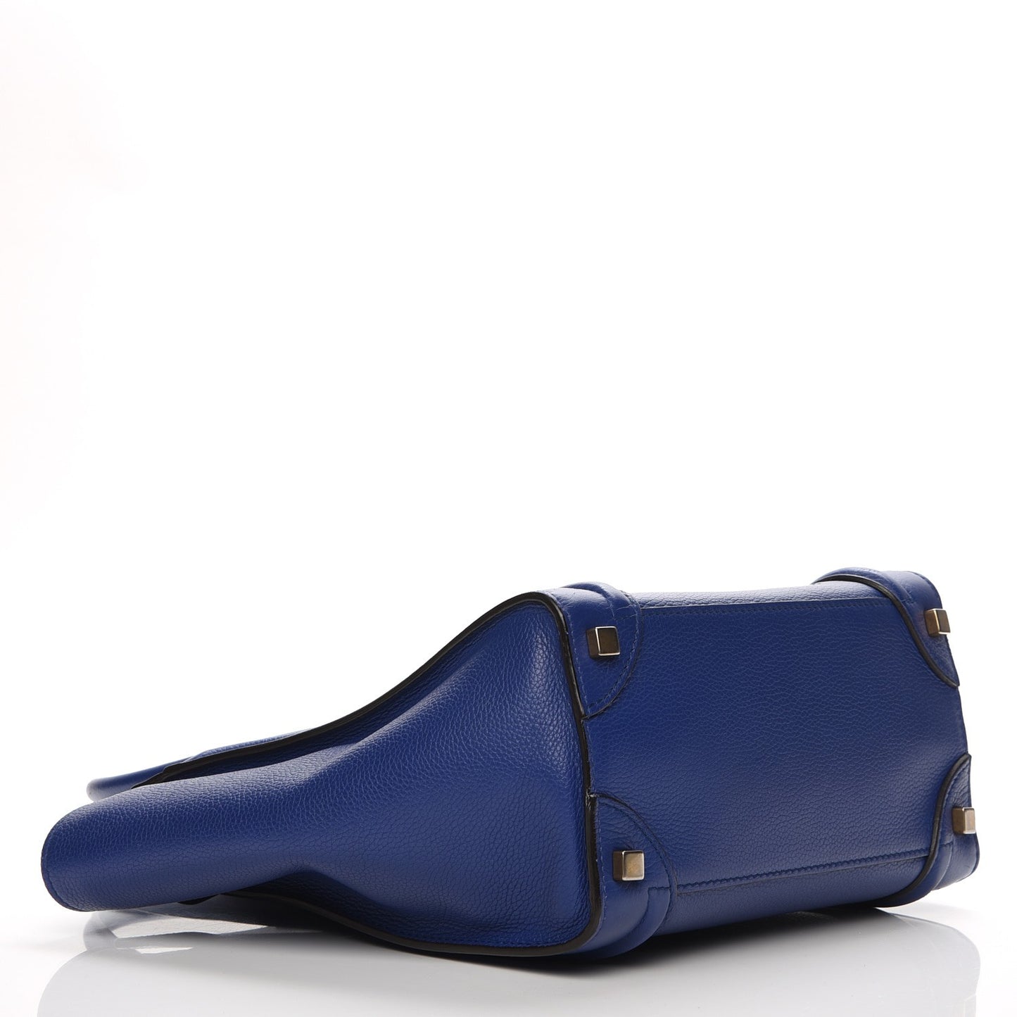 Drummed Calfskin Micro Luggage Indigo