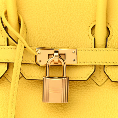 Hermes Taurillon Novillo Birkin 25 Jaune De Naples 8 of 11