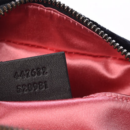 Gucci Velvet Matelasse Small GG Marmont Chain Shoulder Bag Black 7 of 10