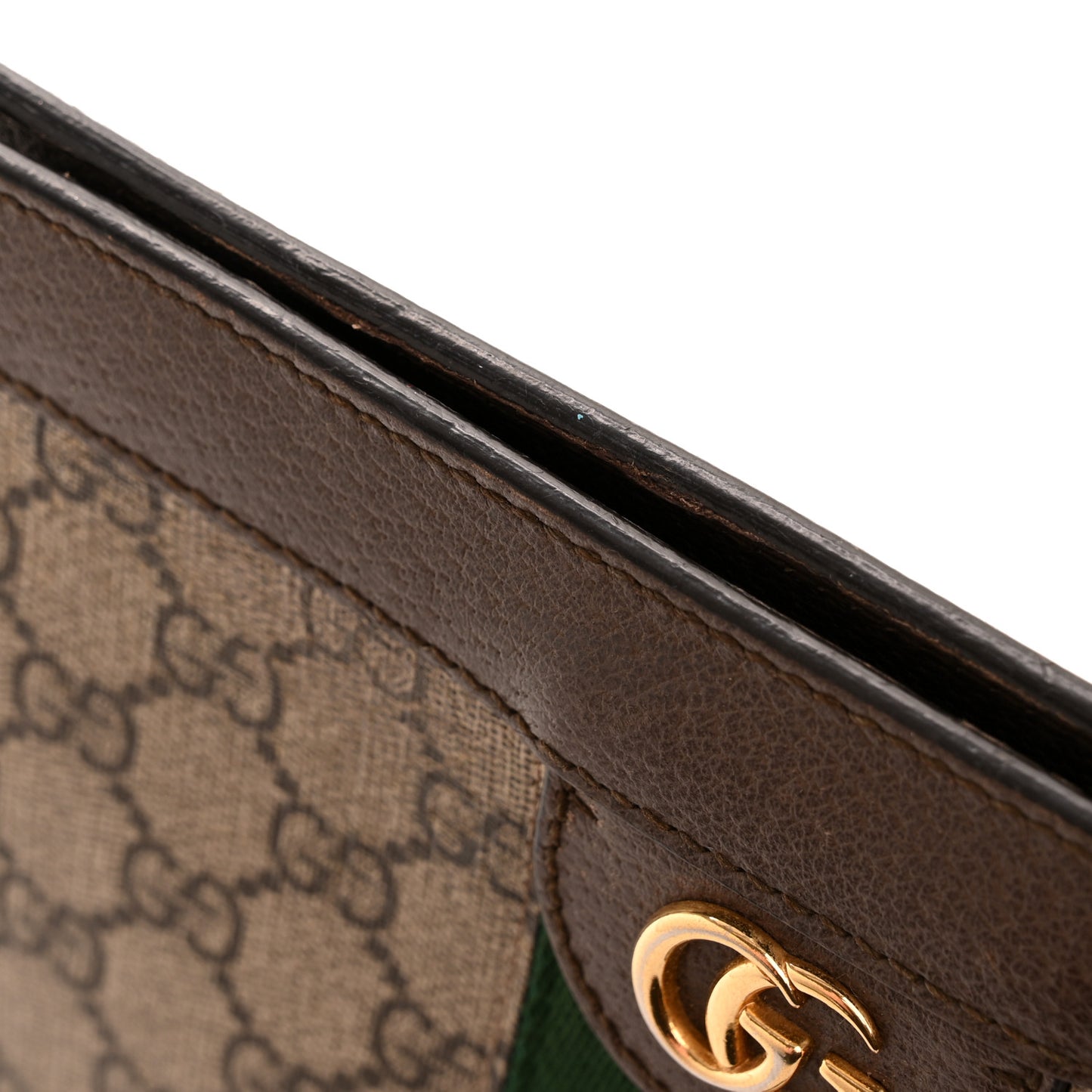 GG Supreme Monogram Web Small Ophidia Chain Shoulder Bag Brown