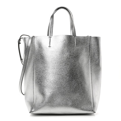 Celine Metallic Grained Calfskin Small Vertical Cabas Silver 1 of 9