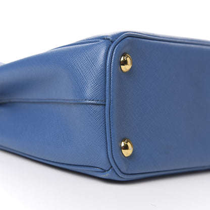 Prada Saffiano Mini Galleria Double Zip Tote Cobalto 10 of 12
