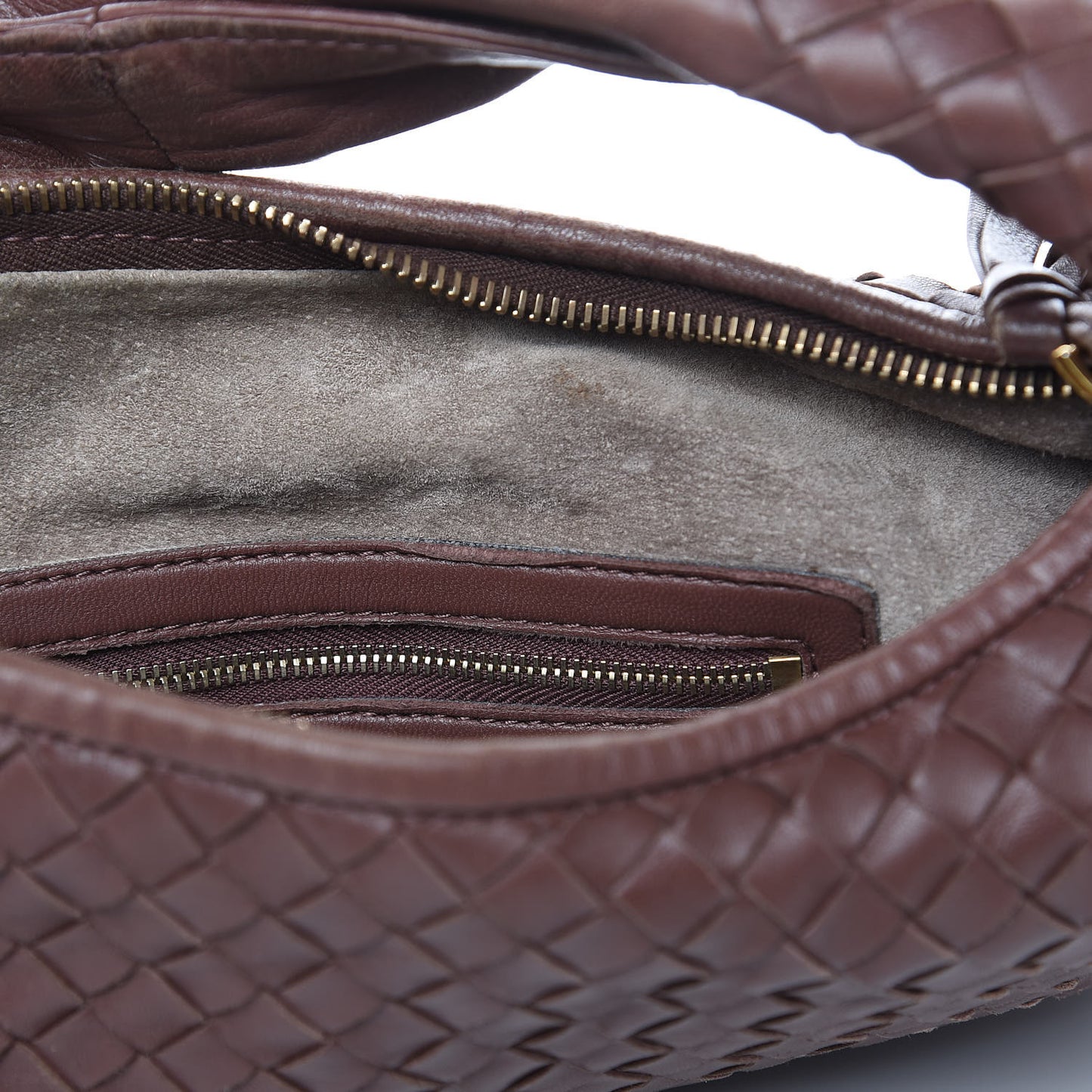 Nappa Intrecciato Medium Veneta Hobo Truffle