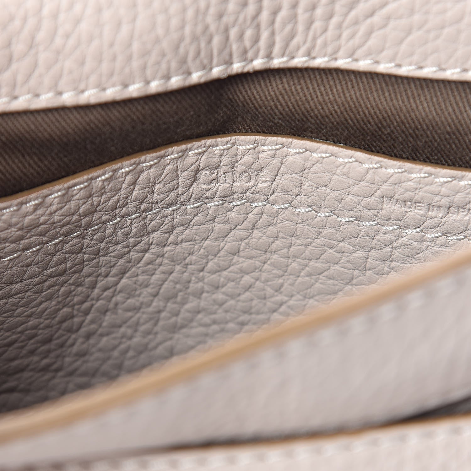 Chloe Calfskin Mini Marcie Round Crossbody Bag Abstract White 5 of 8