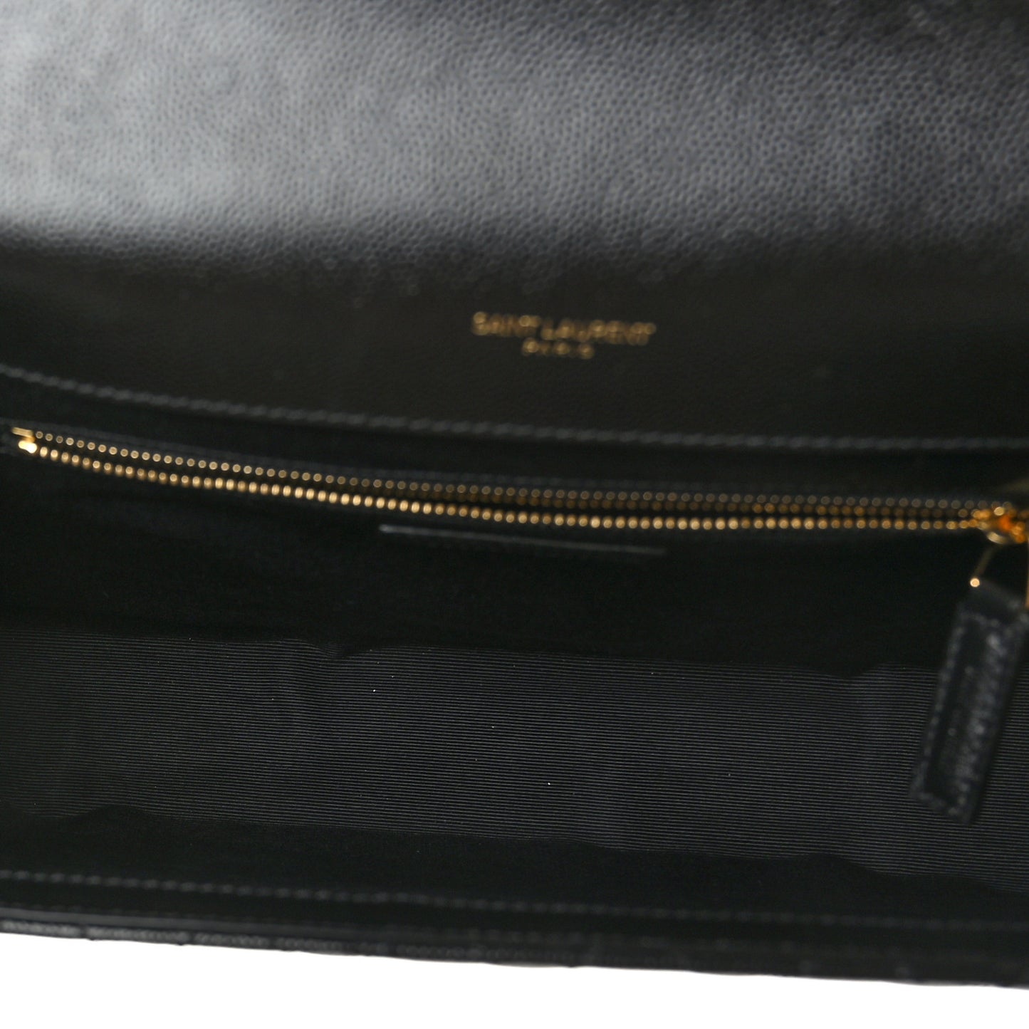 Grain De Poudre Textured Mixed Matelasse Large Triquilt Monogram Satchel Black