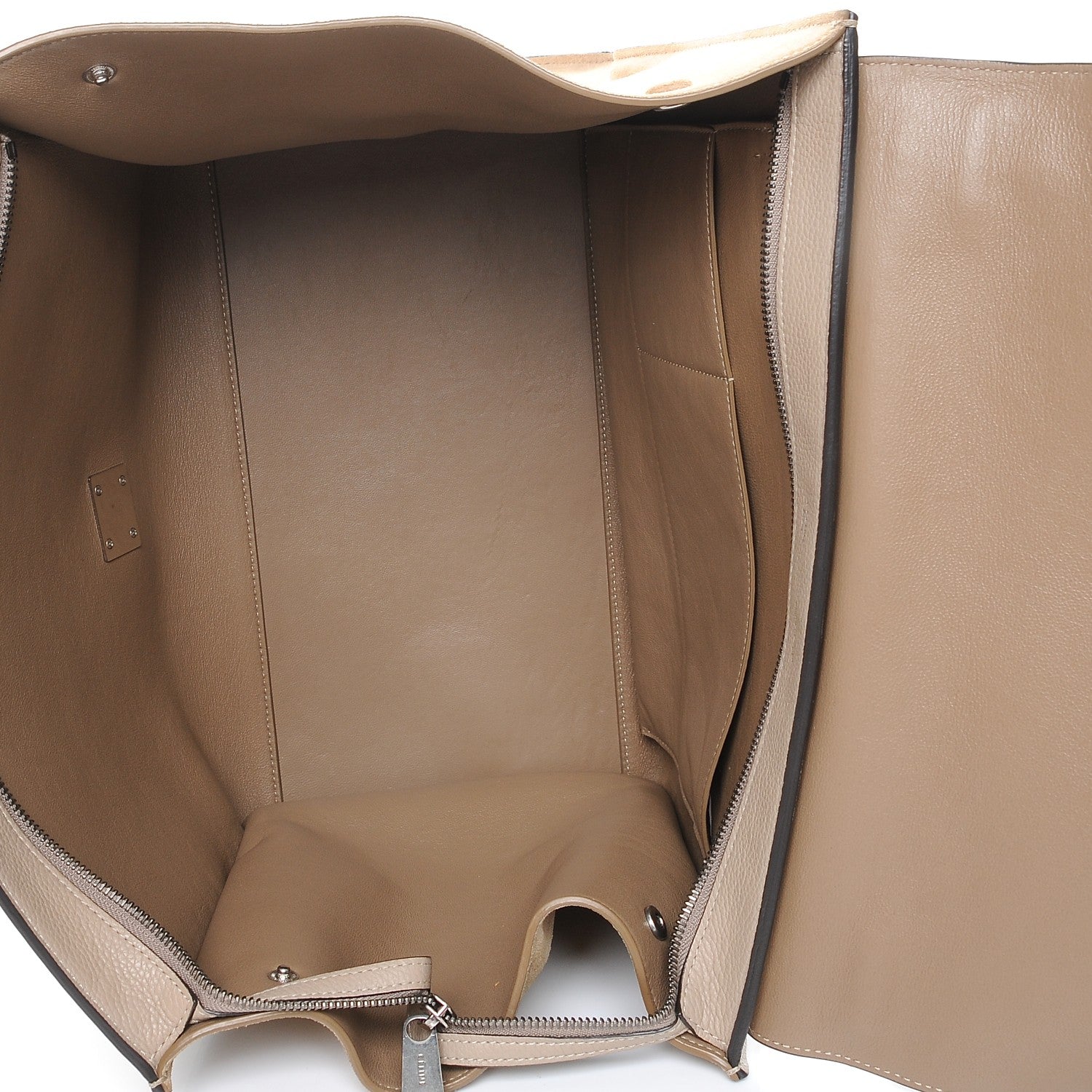 Celine Drummed Calfskin Suede Large Trapeze Dune 5 of 12