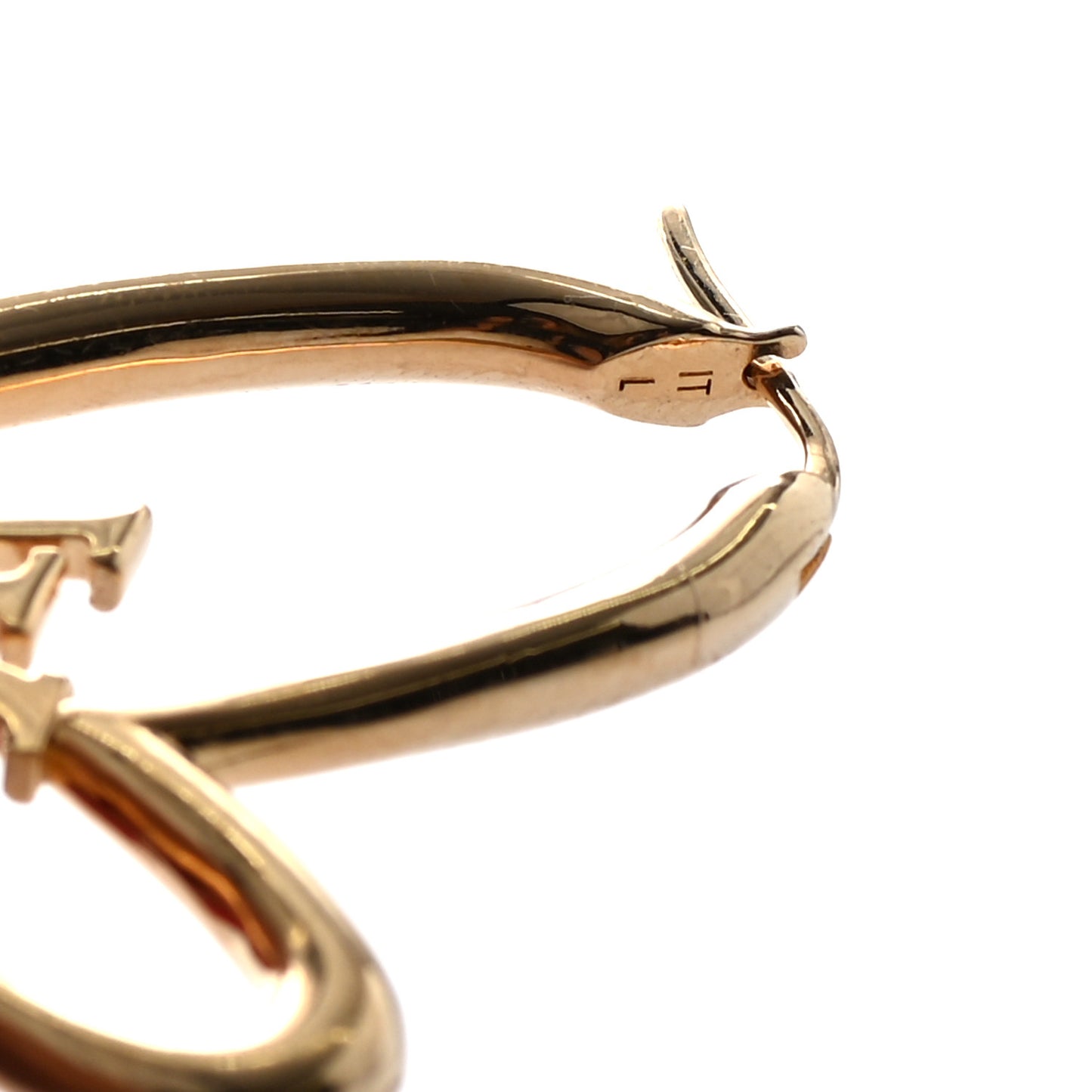 Metal Fall In Love Hoop Earrings GM Gold