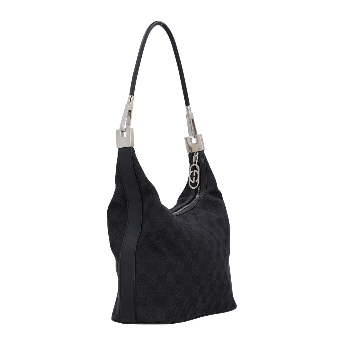 Gucci Monogram GG Small Clasp Hobo Black 3 of 10