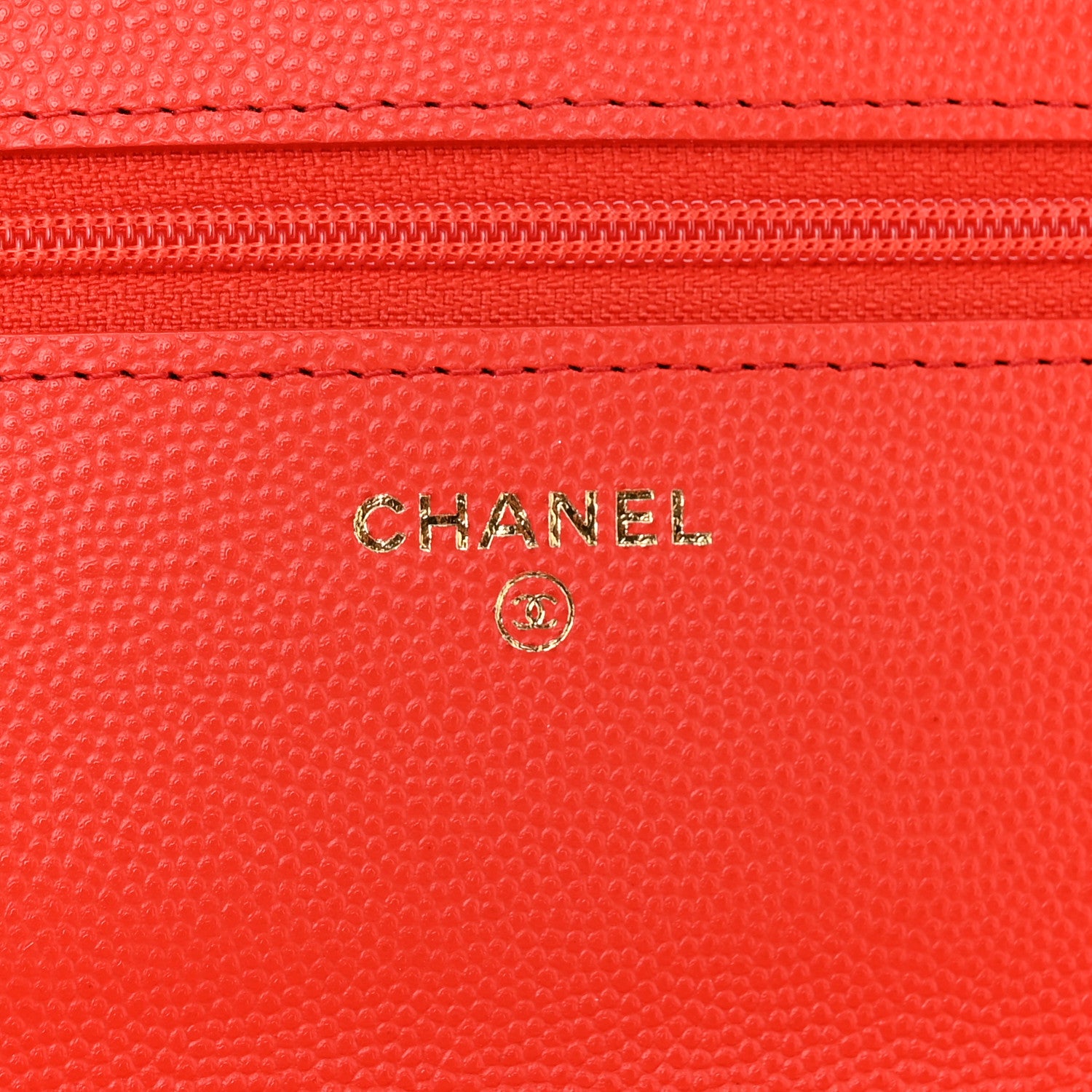 Chanel Caviar Quilted Wallet on Chain WOC Red 6 of 13