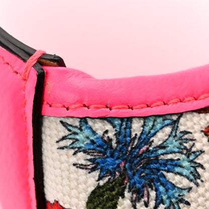 Gucci Canvas Flora Medium Jackie Hobo Fuchsia 13 of 13