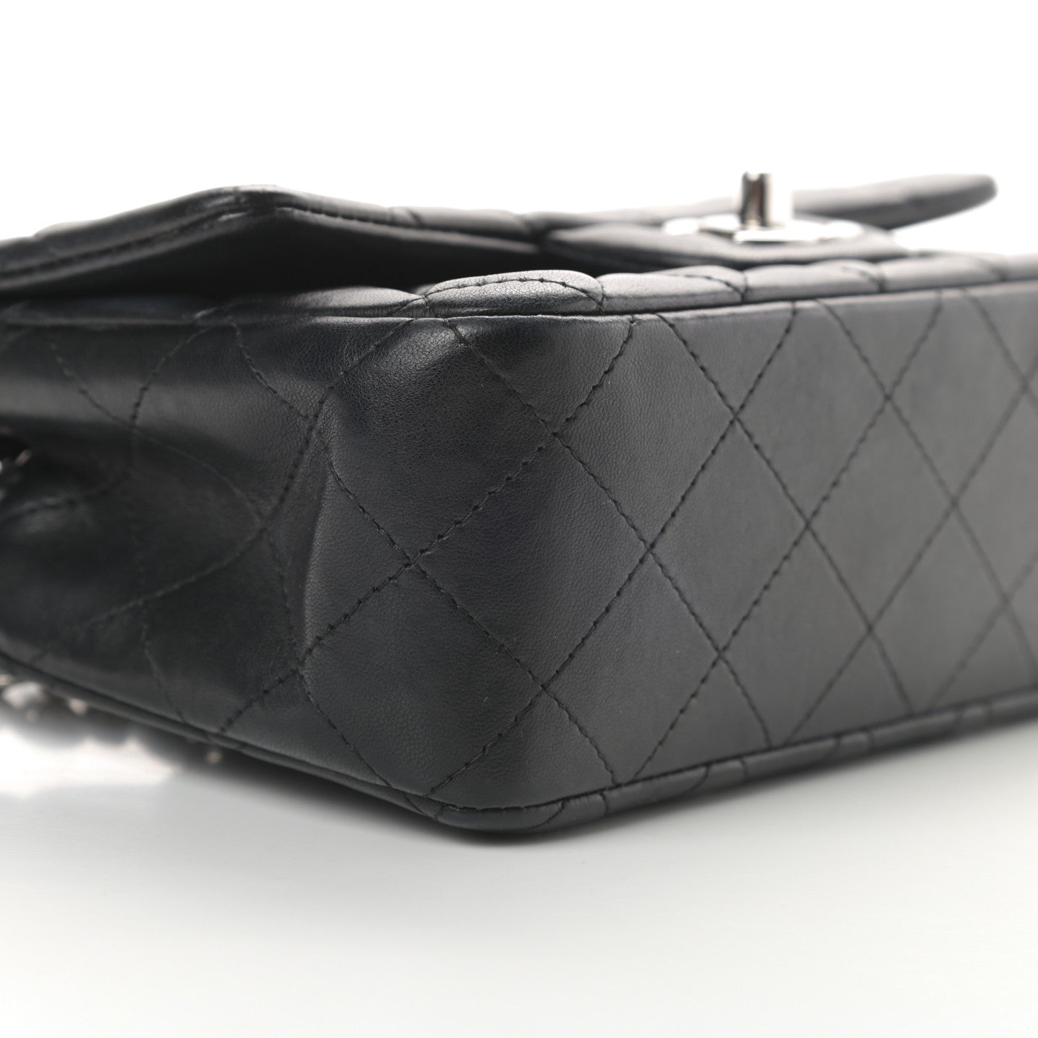 Chanel Lambskin Quilted Mini Rectangular Flap Black 9 of 11