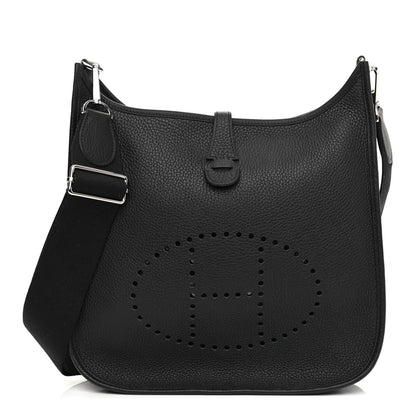 Hermes Taurillon Clemence Evelyne III PM Black 1 of 11