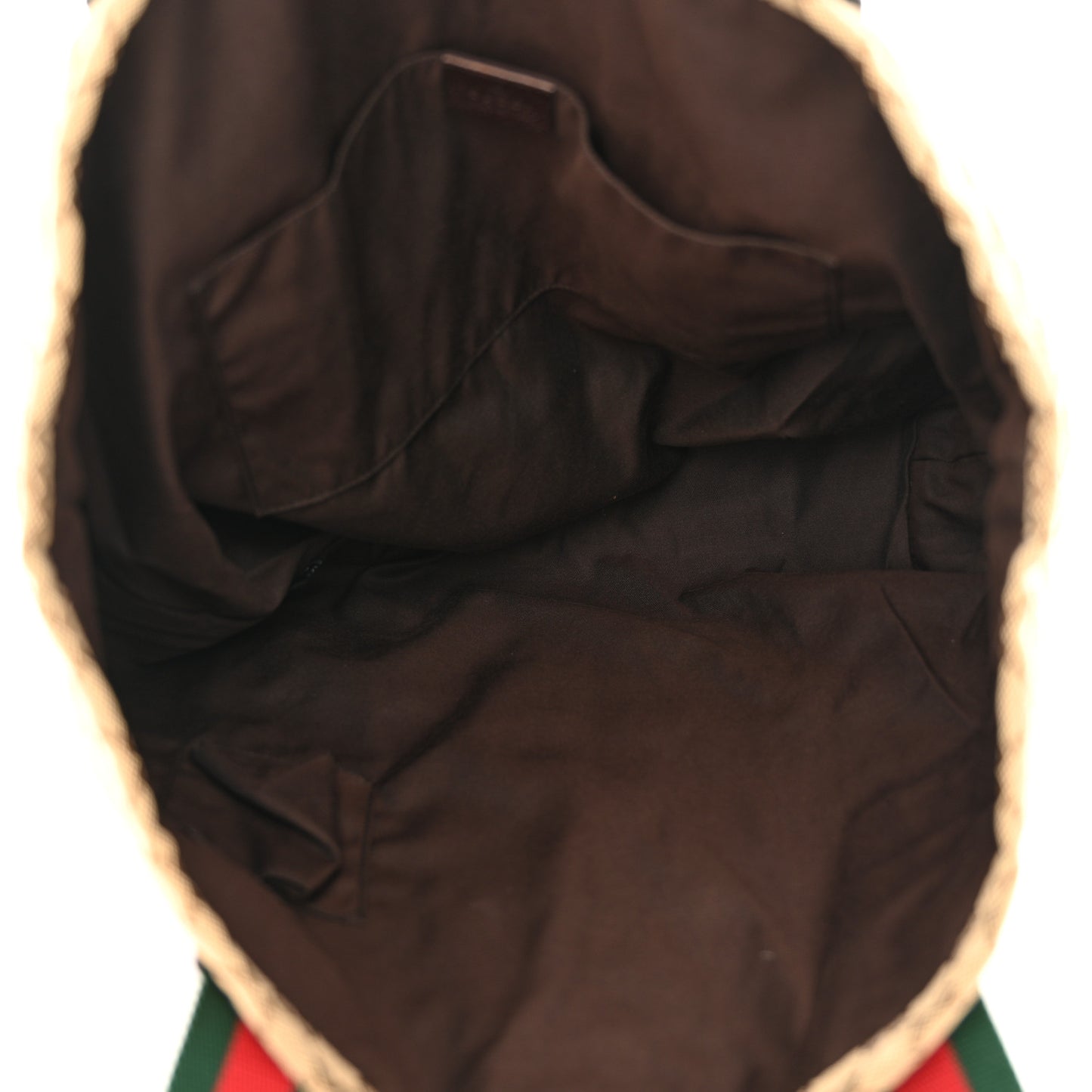 GG Monogram Medium Web Handle Vertical Tote Dark Brown