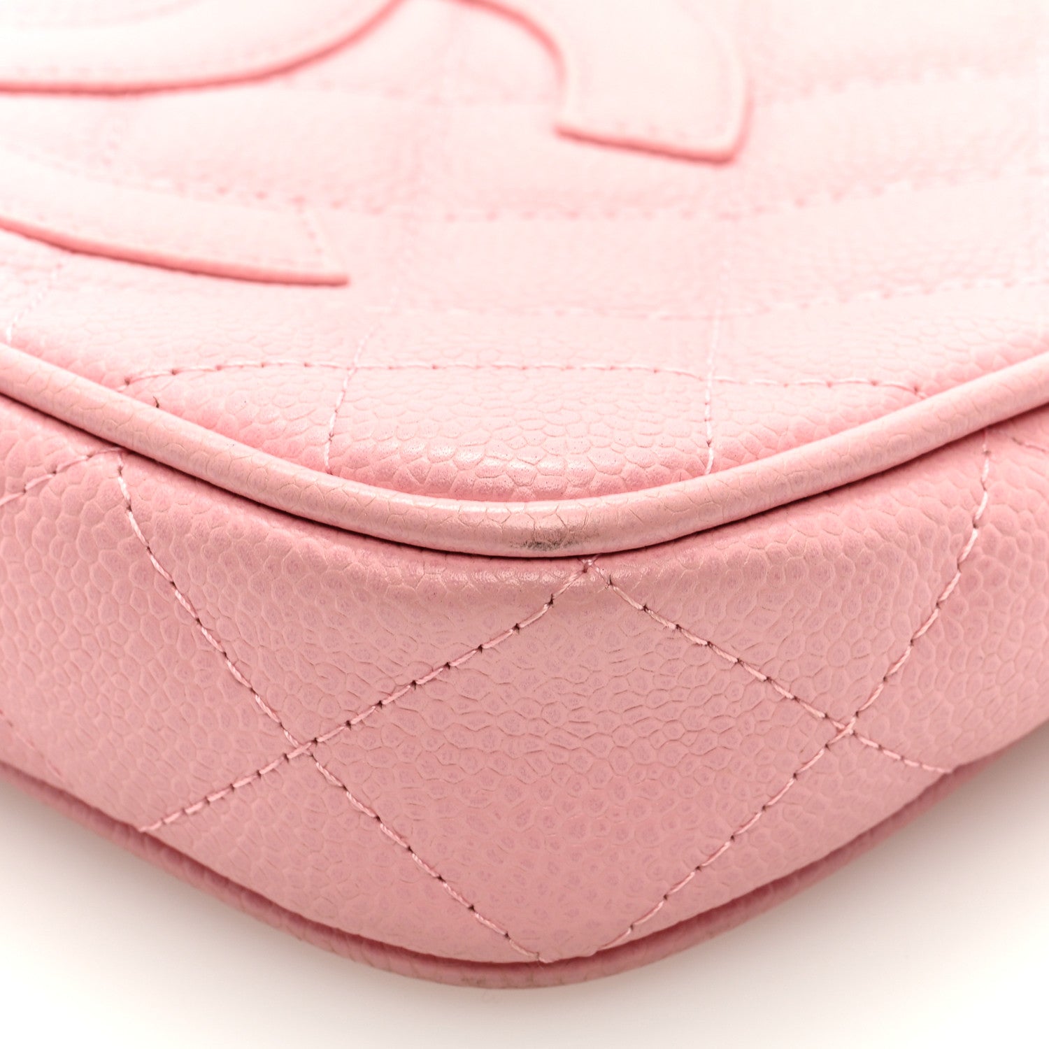 Chanel Caviar Quilted Pochette Pink 9 of 9