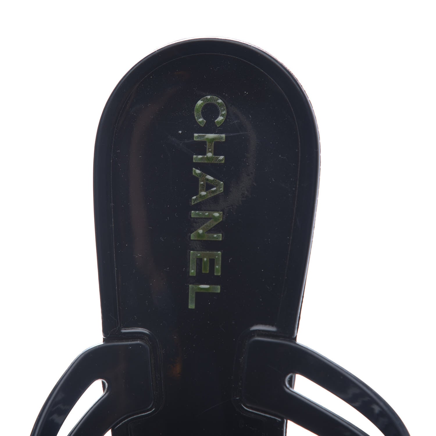 Chanel Jelly Quilted Camellia Thong Sandals 36 Black 6 of 8