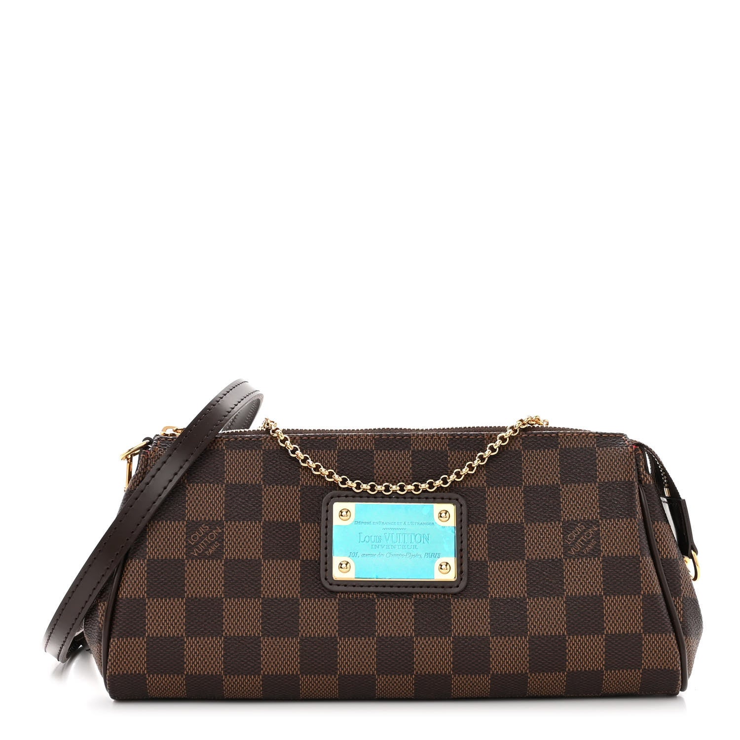 Louis Vuitton Damier Ebene Eva Clutch 1 of 10