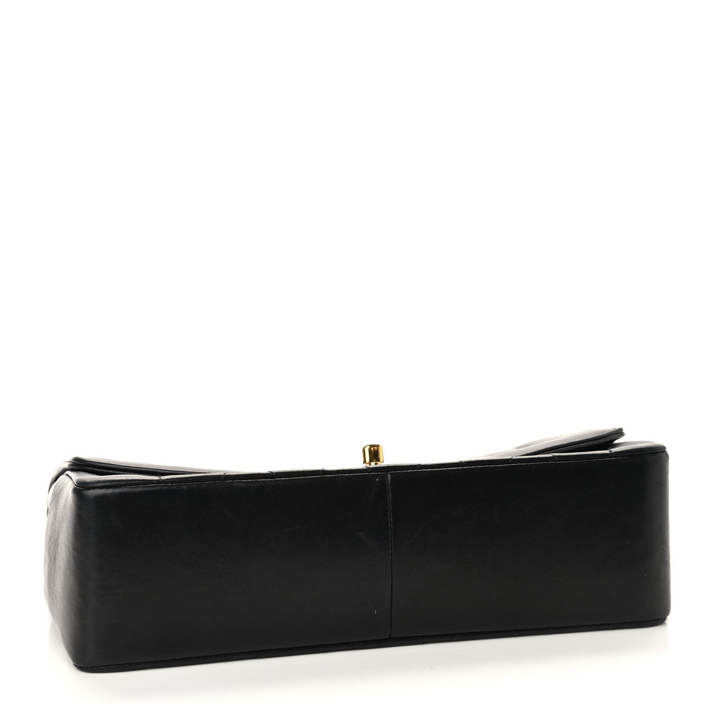 Lambskin Quilted Medium Single Flap Black