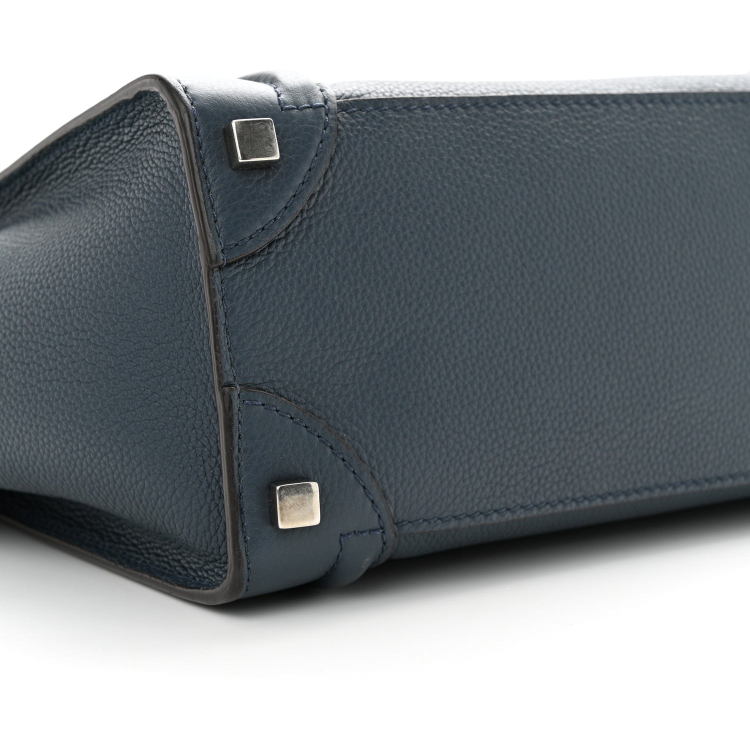 Celine Baby Drummed Calfskin Micro Luggage Petrol 8 of 9