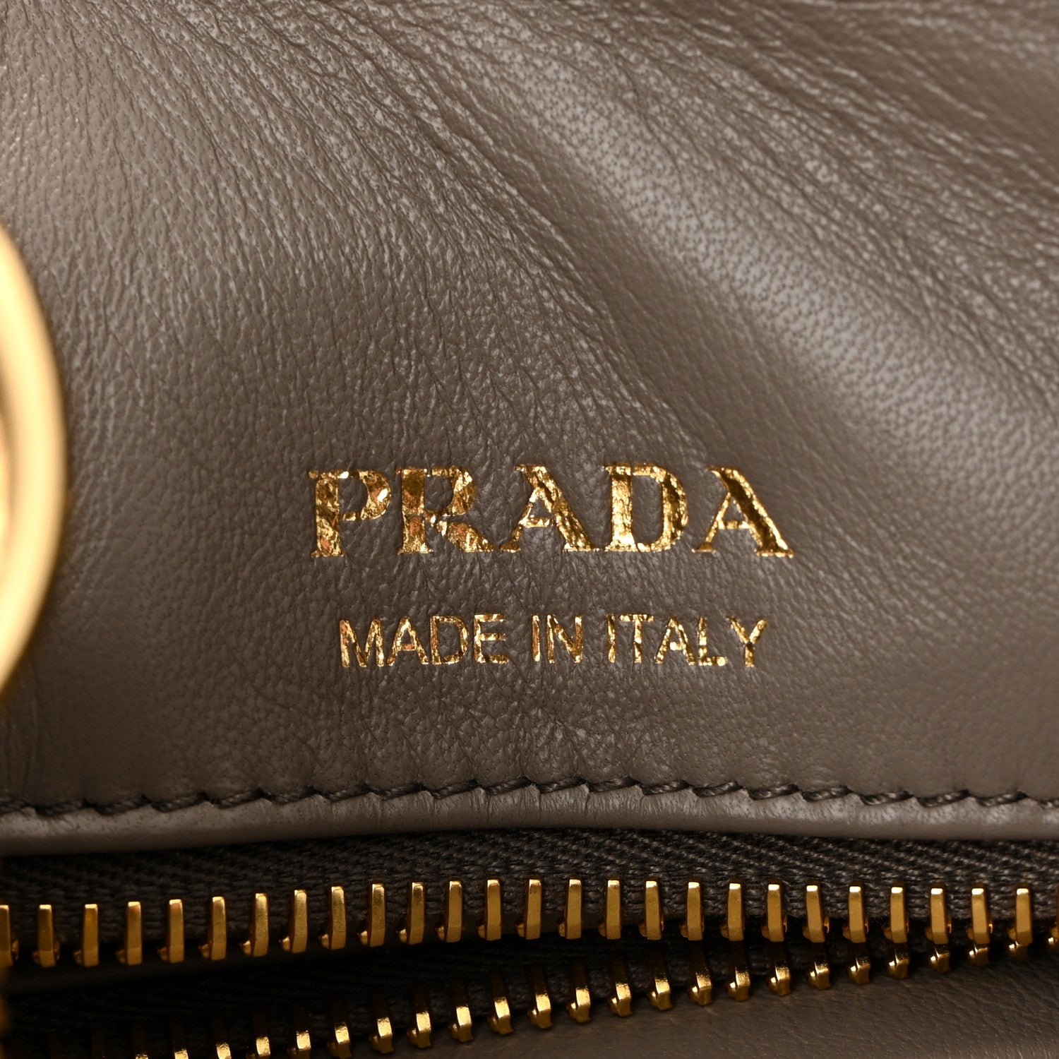 Prada Vitello Daino Soft Large Zippered Messenger Hobo Argilla 6 of 10