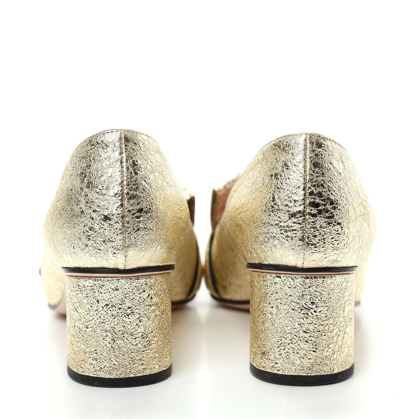 Galassia GG Marmont Fringe 50mm Loafer Pumps 39 Platino
