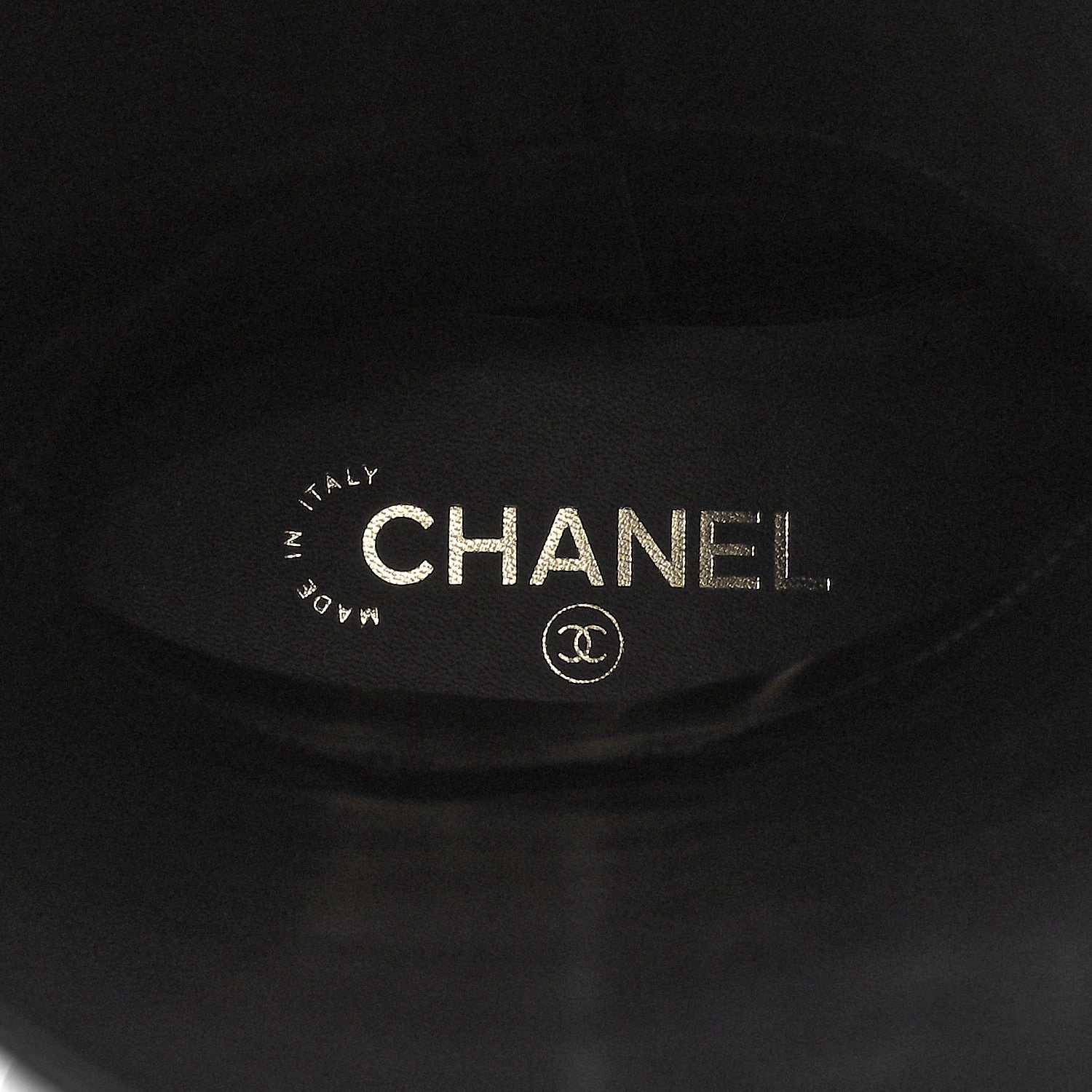 Chanel Calfskin Grosgrain Pearl Cap Toe High Boots 38 Black 8 of 10