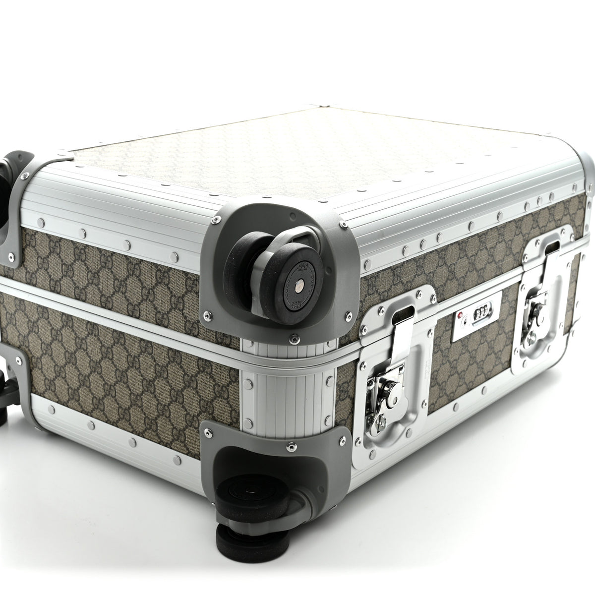 Gucci GG Supreme Monogram Porter Cabin Plus Suitcase Beige Dark Brown Supreme 9 of 11