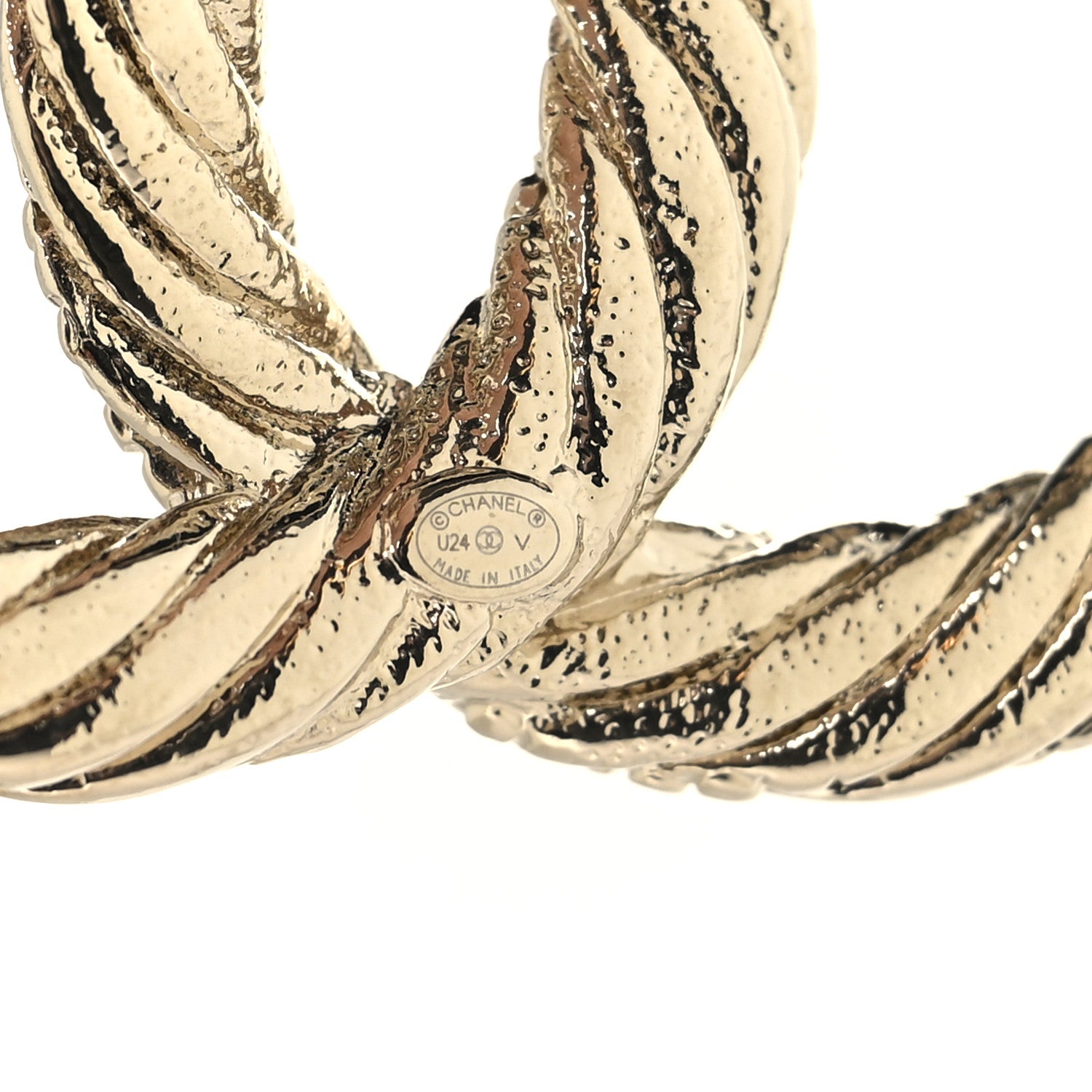 Chanel Twisted CC Brooch Light Gold 3 of 3