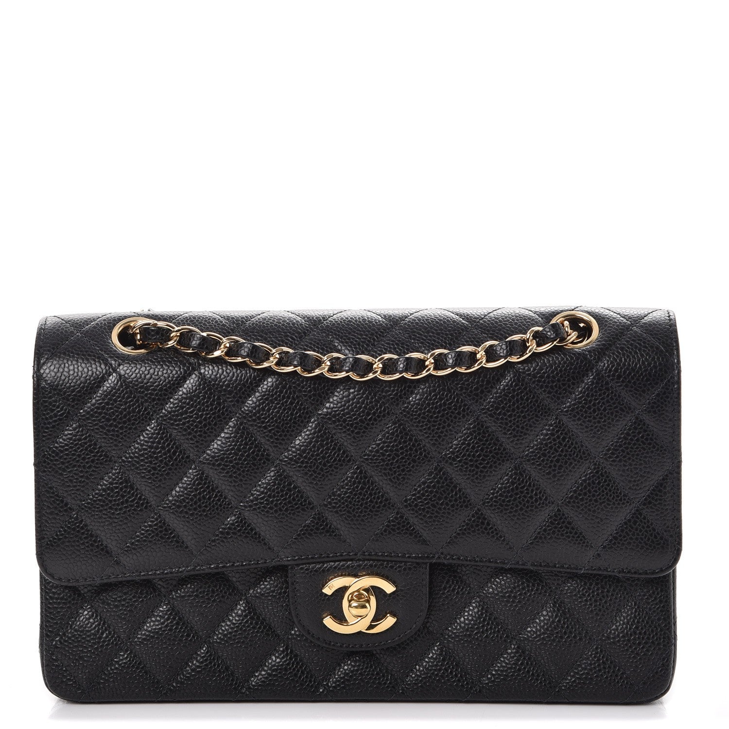 Chanel Caviar Quilted Medium Double Flap Black 1 of 9