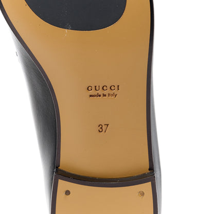Gucci Calfskin Womens Jordaan Loafers 37 Black 6 of 9