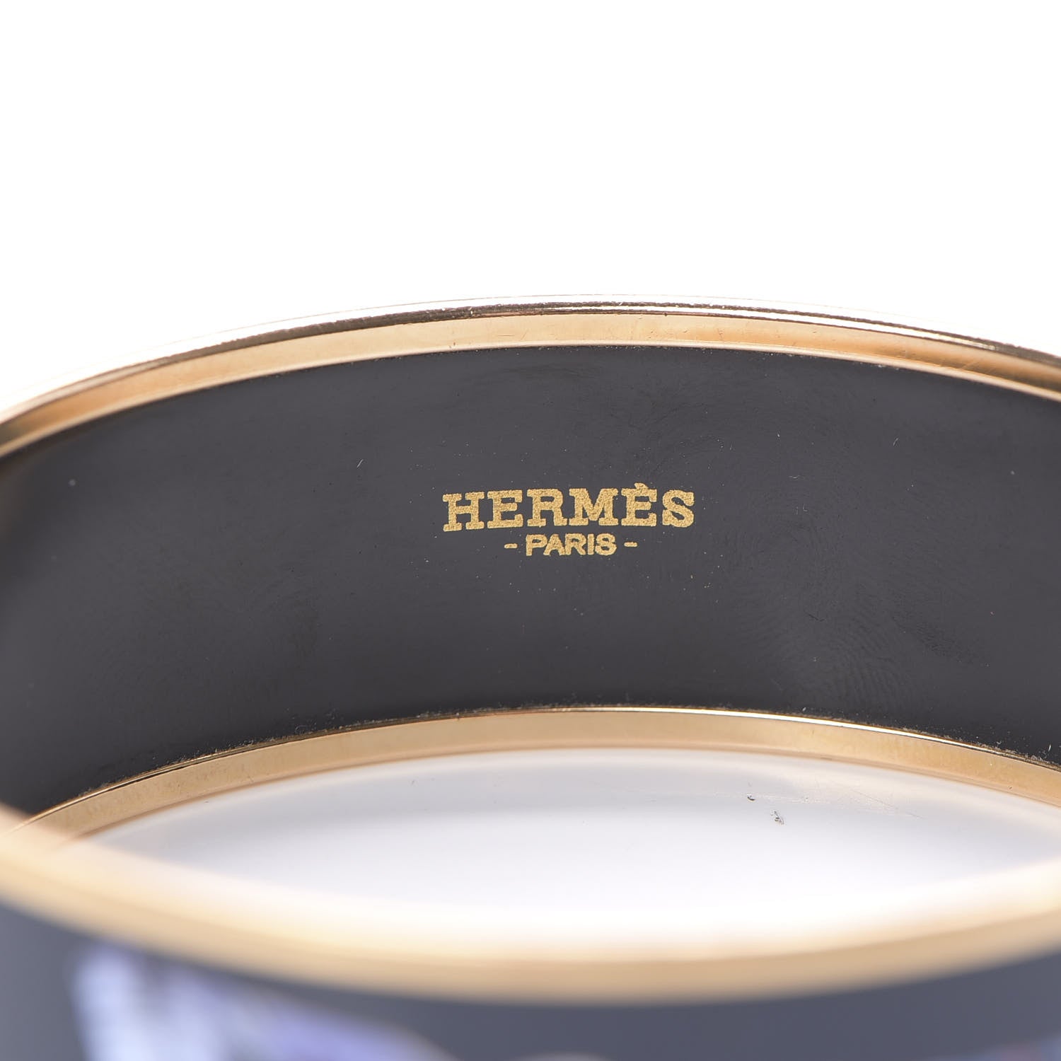 Hermes Enamel Printed Wide Les Cannes Bracelet 70 Arts and Crafts 4 of 5