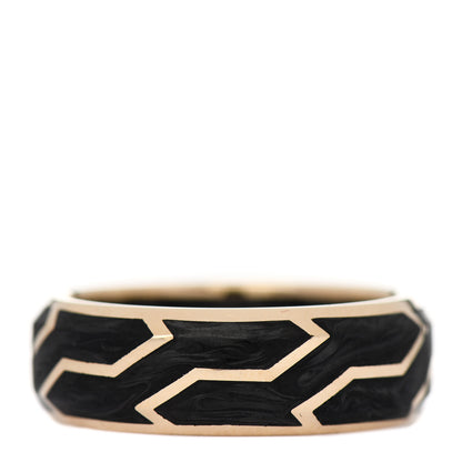 David Yurman 18K Yellow Gold Forged Carbon Band Ring 65 11 1 of 5