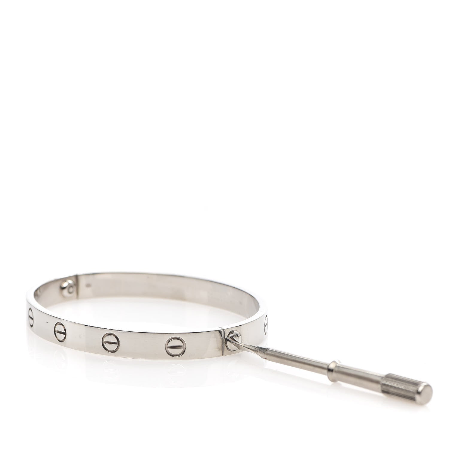 Cartier 18K White Gold LOVE Bracelet 17 4 of 7